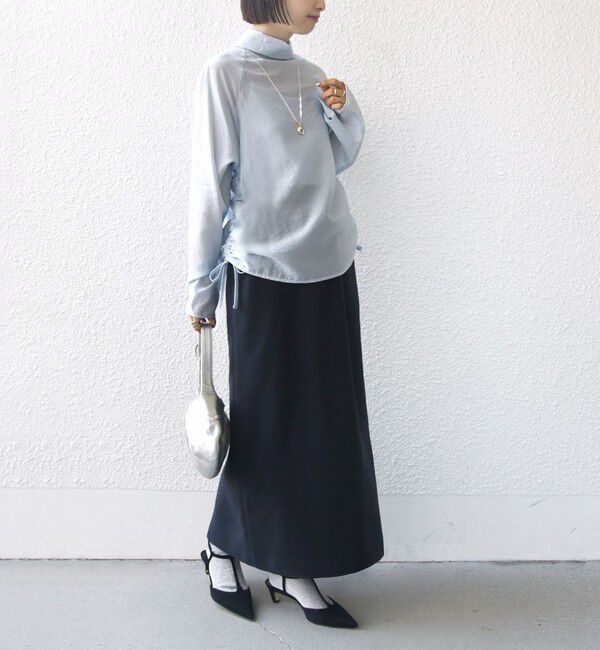 SHIPS for women「【WEB限定】〈洗濯機可能〉シアー ハイネック 2WAY ブラウス」|シャツ・ブラウス|