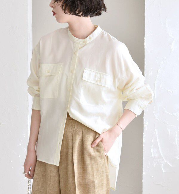 quaranciel「quaranciel:〈手洗い可能〉ドレッシー ワーク ポケット シャツ」|シャツ・ブラウス|