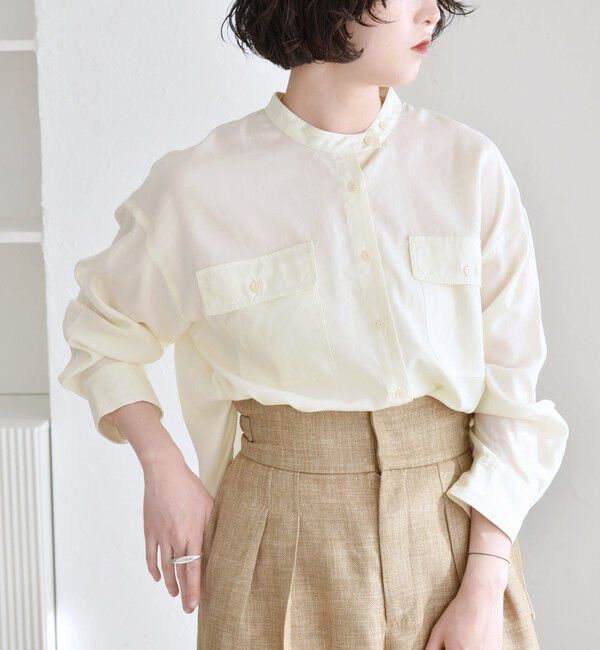 quaranciel「quaranciel:〈手洗い可能〉ドレッシー ワーク ポケット シャツ」|シャツ・ブラウス|