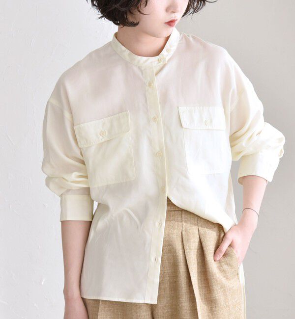 quaranciel「quaranciel:〈手洗い可能〉ドレッシー ワーク ポケット シャツ」|シャツ・ブラウス|