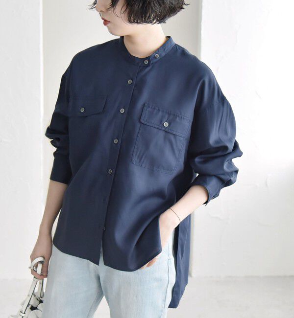 quaranciel「quaranciel:〈手洗い可能〉ドレッシー ワーク ポケット シャツ」|シャツ・ブラウス|