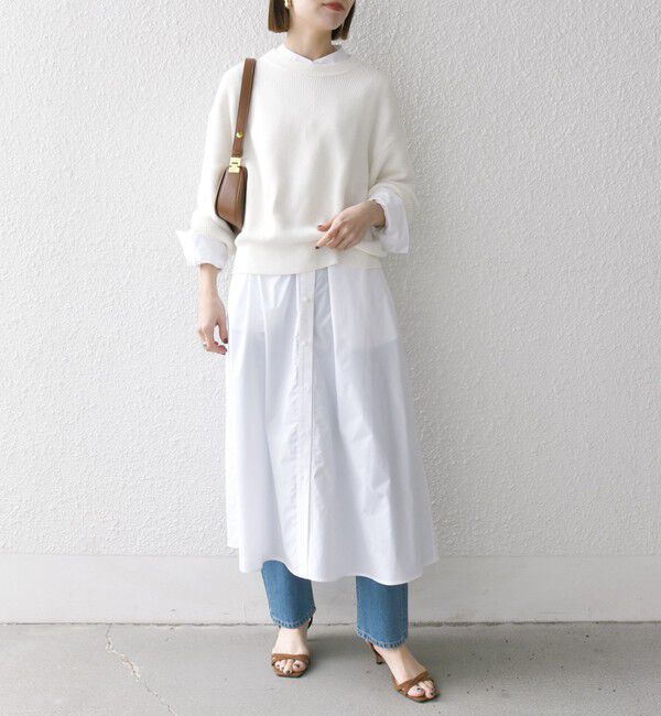 SHIPS any「SHIPS any:〈洗濯機可能〉タイプライター スタンドカラー シャツ ワンピース」|ワンピース|