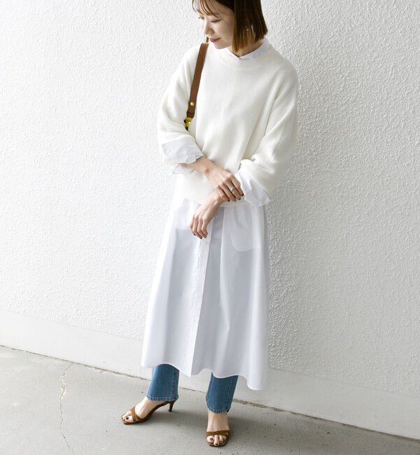 SHIPS any「SHIPS any:〈洗濯機可能〉タイプライター スタンドカラー シャツ ワンピース」|ワンピース|