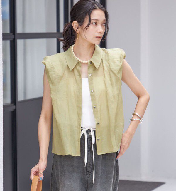 SHIPS for women「〈手洗い可能〉ラミー 4 ギャザー スリーブ ブラウス」|シャツ・ブラウス|