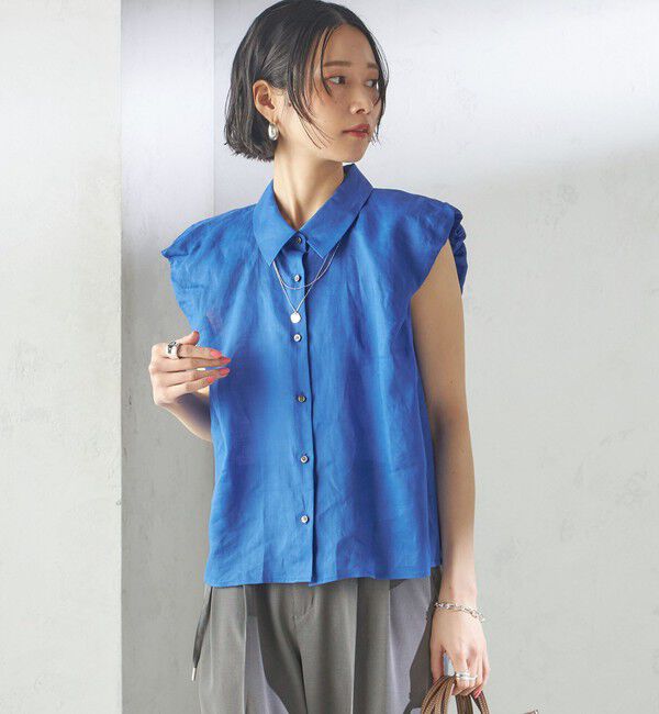 SHIPS for women「〈手洗い可能〉ラミー 4 ギャザー スリーブ ブラウス」|シャツ・ブラウス|