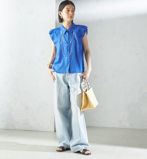 SHIPS for women「〈手洗い可能〉ラミー 4 ギャザー スリーブ ブラウス」|シャツ・ブラウス|