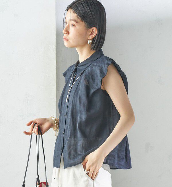 SHIPS for women「〈手洗い可能〉ラミー 4 ギャザー スリーブ ブラウス」|シャツ・ブラウス|