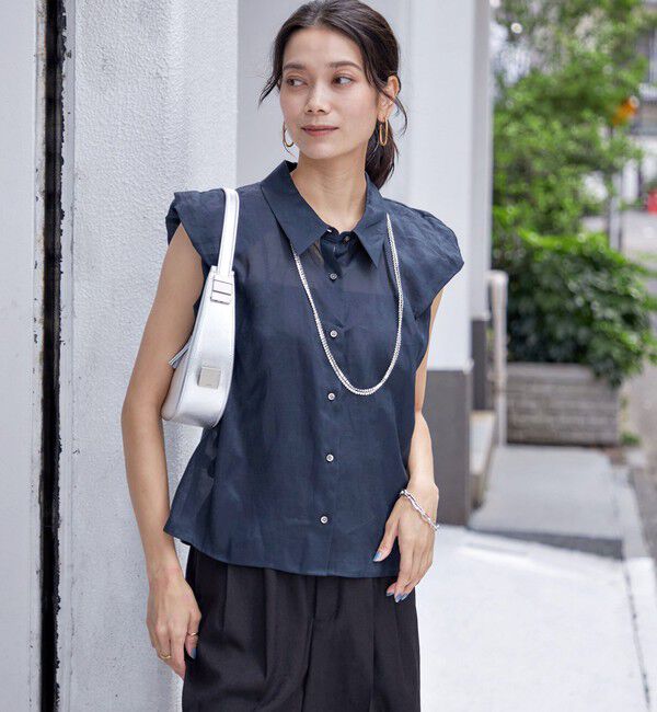 SHIPS for women「〈手洗い可能〉ラミー 4 ギャザー スリーブ ブラウス」|シャツ・ブラウス|