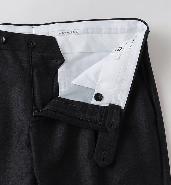 SHIPS「GERMANO: サキソニー 1プリーツ スラックス」|チノ|