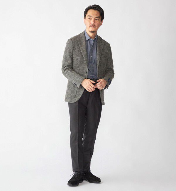 SHIPS「GERMANO: サキソニー 1プリーツ スラックス」|チノ|