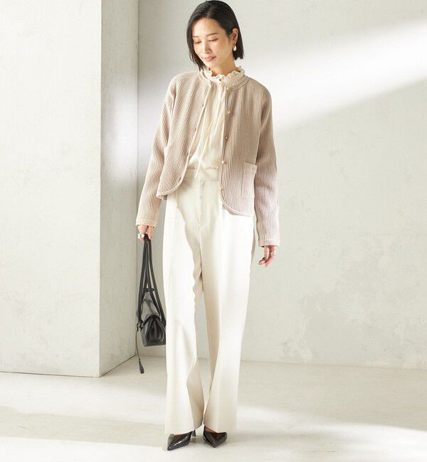 SHIPS for women「〈手洗い可能〉モール リブ クルーネック カーディガン」|カーディガン|