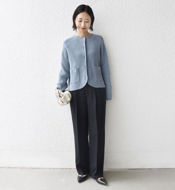 SHIPS for women「〈手洗い可能〉モール リブ クルーネック カーディガン」|カーディガン|