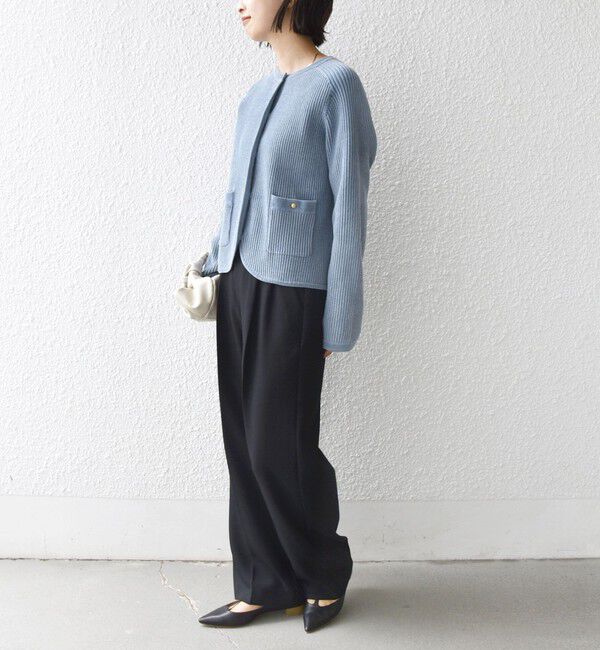 SHIPS for women「〈手洗い可能〉モール リブ クルーネック カーディガン」|カーディガン|