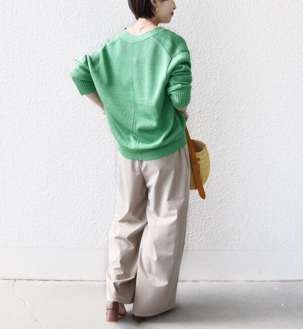 SHIPS for women「〈手洗い可能〉ブライト ペーパー Vネック ニット カーディガン」|カーディガン|