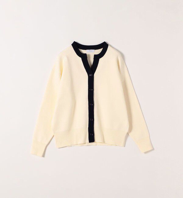 SHIPS any「SHIPS any:〈手洗い可能〉バイカラー スキッパー ニット カーディガン」|カーディガン|