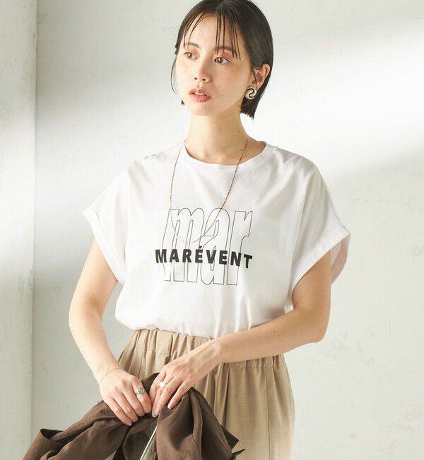 SHIPS for women「《一部追加予約》メルティ コットン プリント ロゴ ショート スリーブ Tシャツ」|Tシャツ・カットソー|