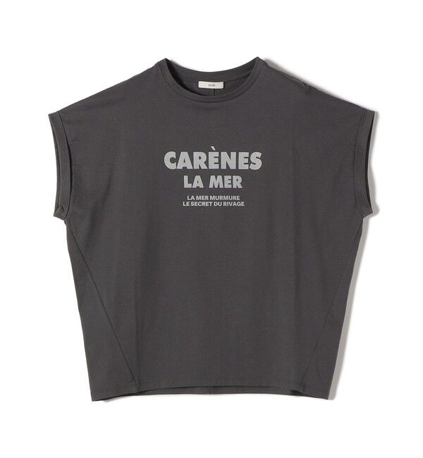 SHIPS for women「《一部追加予約》メルティ コットン プリント ロゴ ショート スリーブ Tシャツ」|Tシャツ・カットソー|