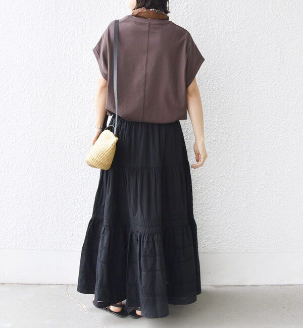 SHIPS for women「《一部追加予約》メルティ コットン プリント ロゴ ショート スリーブ Tシャツ」|Tシャツ・カットソー|