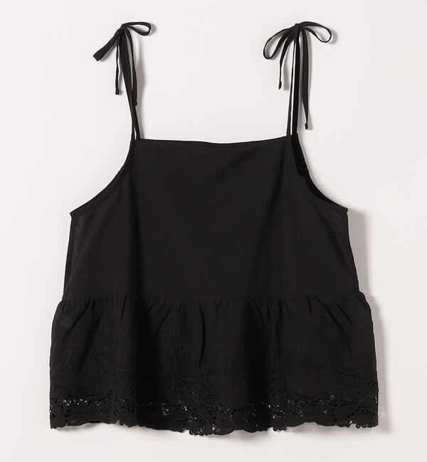 SHIPS any「SHIPS any:〈手洗い可能〉コットン レース ヘム キャミソール」|シャツ・ブラウス|