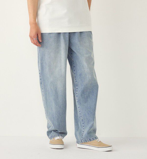 SHIPS Colors 「《予約》SHIPS Colors:〈洗濯機可能〉ライト デニム ワイド テーパード パンツ◆」|デニム|ライトブルー