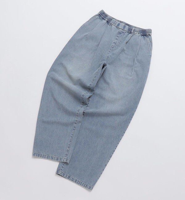 SHIPS Colors 「《予約》SHIPS Colors:〈洗濯機可能〉ライト デニム ワイド テーパード パンツ◆」|デニム|