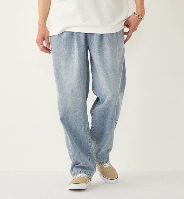 SHIPS Colors 「《予約》SHIPS Colors:〈洗濯機可能〉ライト デニム ワイド テーパード パンツ◆」|デニム|