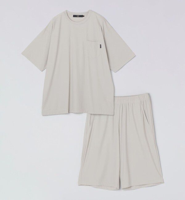 SHIPS Colors 「《予約》【WEB限定】SHIPS Colors:〈接触冷感〉カノコ Tシャツ ＆ ショーツ セット◆」|Tシャツ・カットソー|グレー