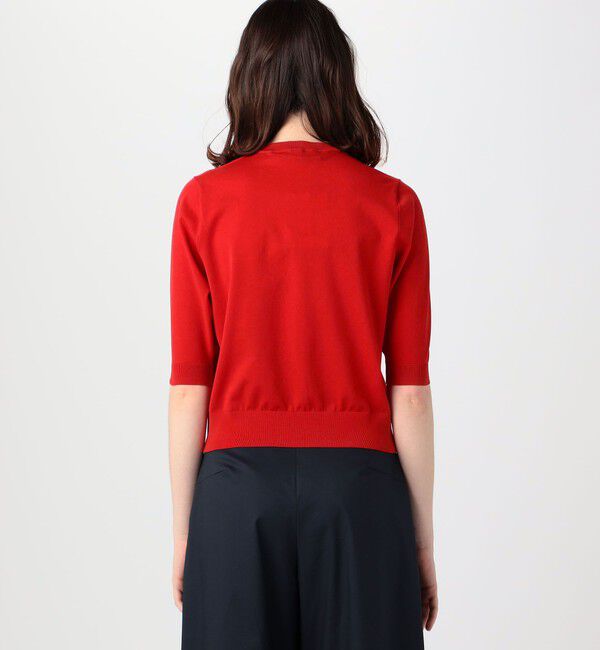 CABaN「ファインポリエステル ハーフスリーブポケットカーディガン」|カーディガン|