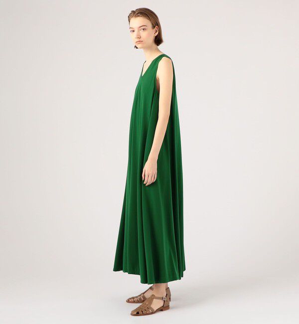 CABaN「キュプラポリエステルスムース Vネックワンピース」|ワンピース|