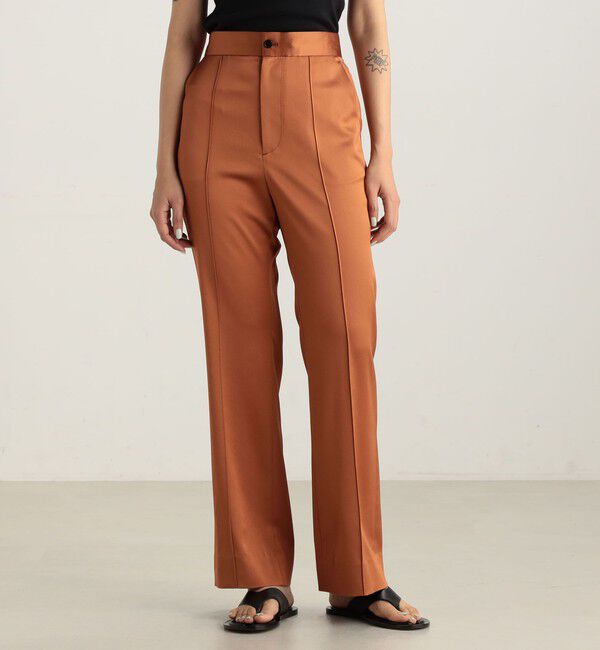 Edition「エンボスサテン ストレートスラックス」|スラックス|