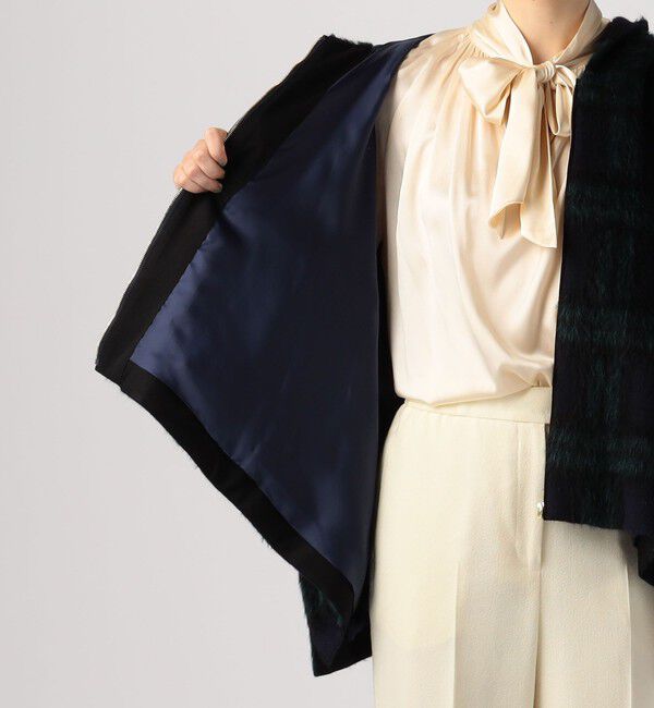 TOMORROWLAND collection「シャギーブラックウォッチ フーデットマント」|その他|