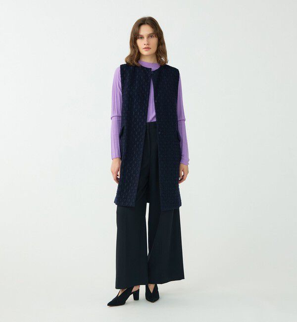 Ballsey「モールヤーンジャカード クルーネックジレ」|ベスト・ジレ|