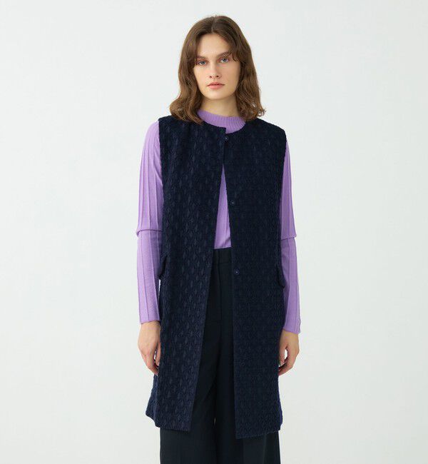 Ballsey「モールヤーンジャカード クルーネックジレ」|ベスト・ジレ|