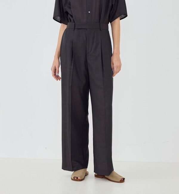 GALERIE VIE「エアリークレープ ツータックパンツ」|スラックス|