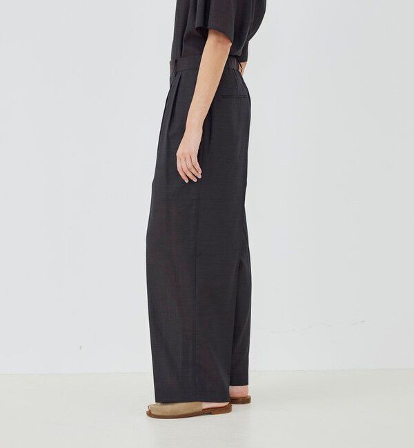 GALERIE VIE「エアリークレープ ツータックパンツ」|スラックス|