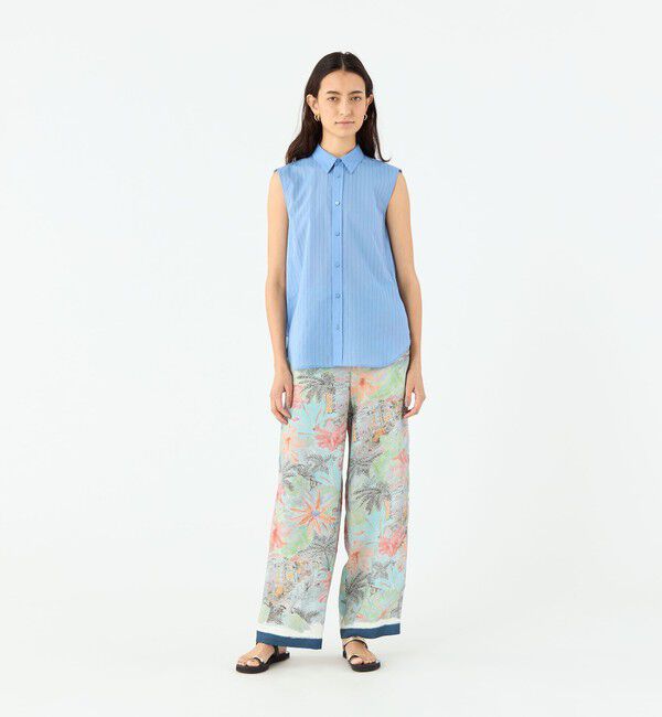 MACPHEE「スカーフプリント イージーストレートパンツ」|その他|