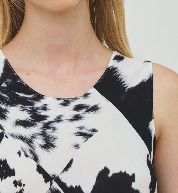 DES PRES「カウハイドプリント ノースリーブトップス」|シャツ・ブラウス|