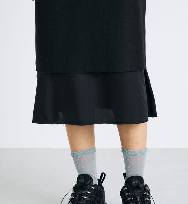 Edition「バックサテン レイヤード スカート」|スカート|