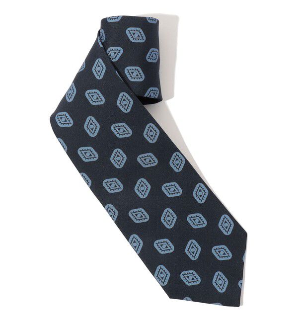 TOMORROWLAND GOODS「ERRICO FORMICOLA シルクプリント 小紋柄ネクタイ」|ネクタイ・蝶ネクタイ|66 ネイビー系