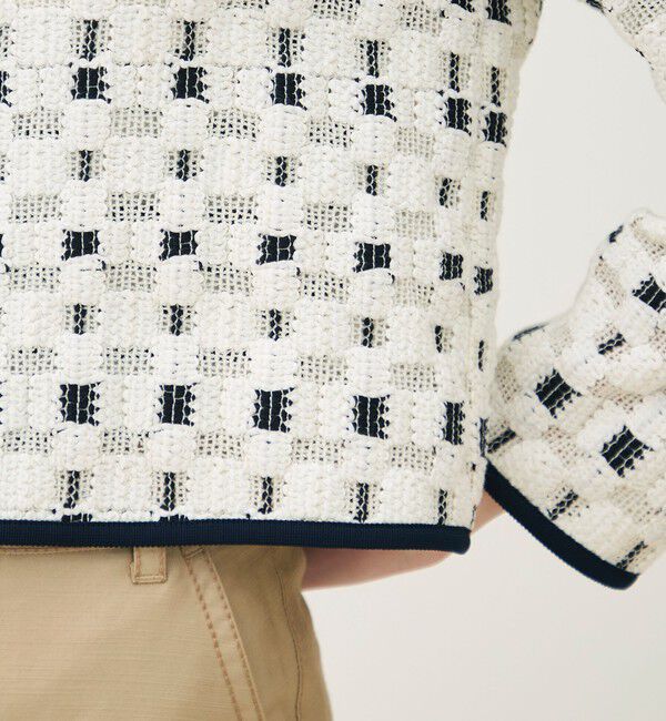 TOMORROWLAND collection「ブロックトリコット カーディガンジャケット」|ノーカラージャケット|