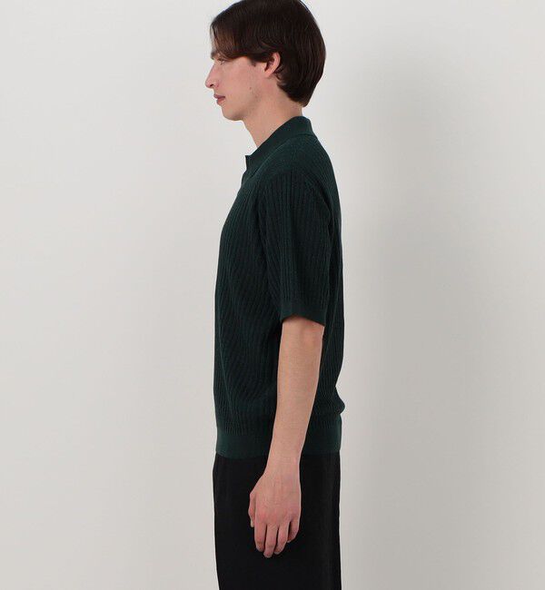 TOMORROWLAND MENS「リネンコットンナイロンプレーティング スキッパーニット」|ニット・セーター|