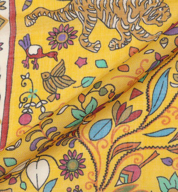TOMORROWLAND GOODS「Drake's TIGER GARDEN PRINT BANDANA ウールシルクプリントスカーフ」|バンダナ・スカーフ|