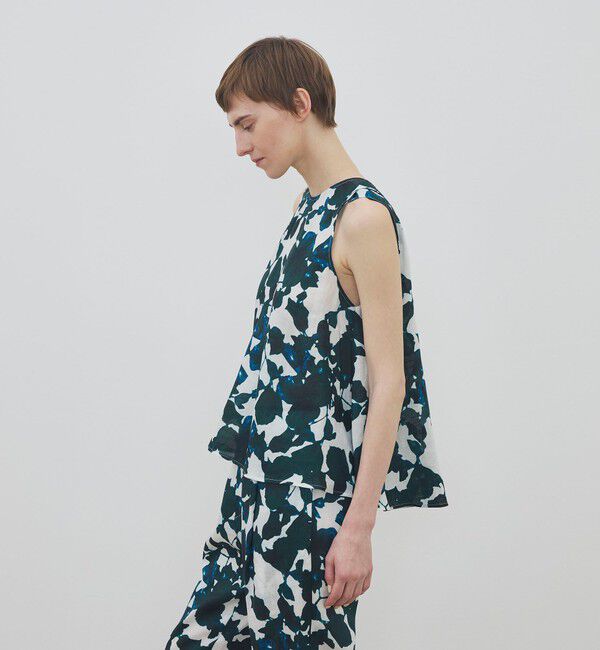 TOMORROWLAND GOODS「WRITEWELL Prism-mineral ノースリーブ プルオーバーブラウス」|シャツ・ブラウス|