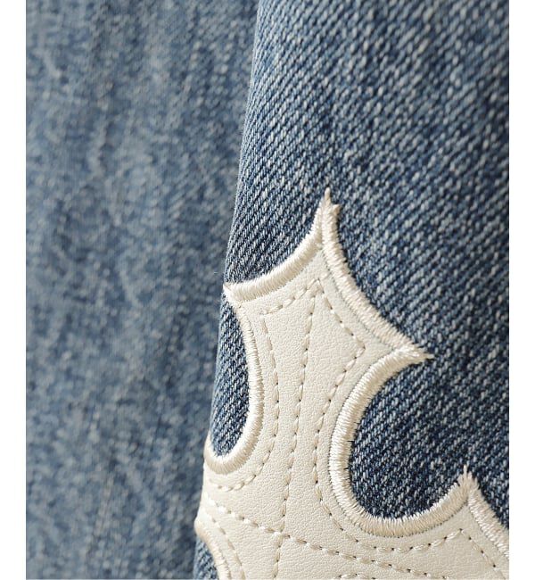 JOINT WORKS「SUPPLIER / サプライヤー Cross Leather Patch Baggy Denim」|デニム|