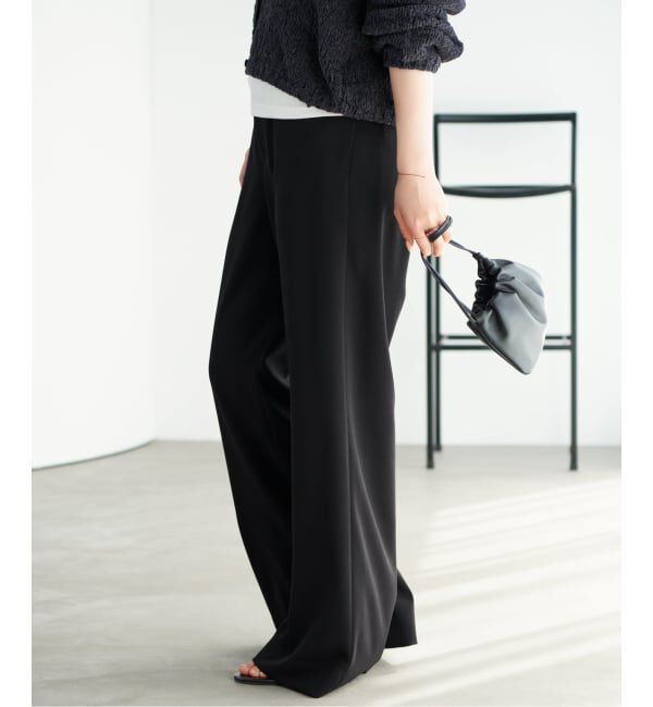 Plage「Semi flare パンツ」|スラックス|ブラック
