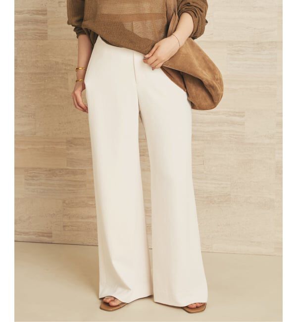 Plage「Semi flare パンツ」|スラックス|ホワイト
