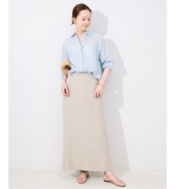 SLOBE IENA「《追加2》リネンコットンレギュラーシャツ」|シャツ・ブラウス|