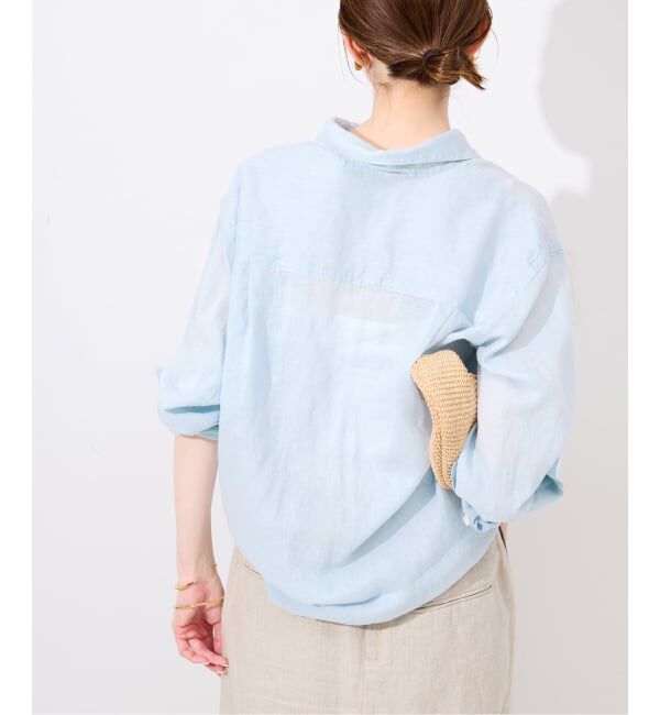 SLOBE IENA「《追加2》リネンコットンレギュラーシャツ」|シャツ・ブラウス|