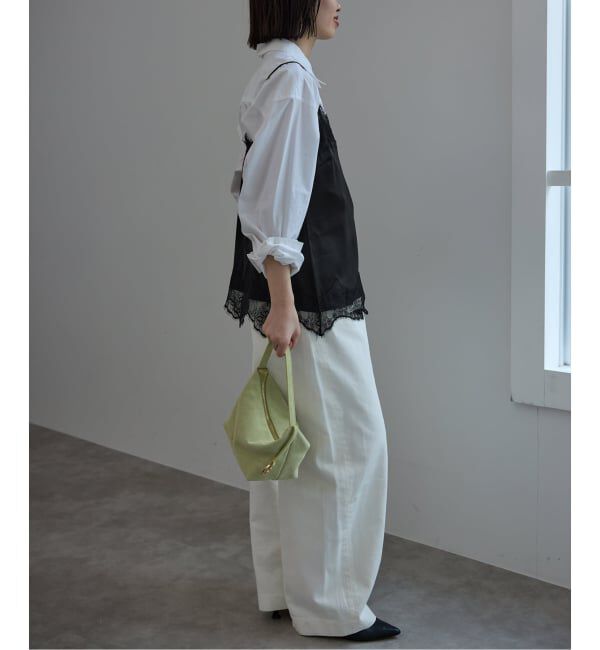 SLOBE IENA「《追加3》サテンレースキャミソール」|キャミソール|