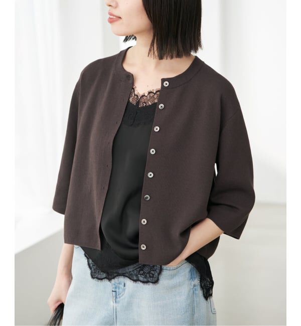 SLOBE IENA「《追加3》サテンレースキャミソール」|キャミソール|